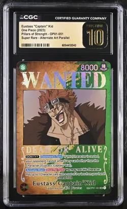 2023 One Piece OP03-051 Wanted Eustass Kid Alternate Art - CGC 10 Pristine - Image 1