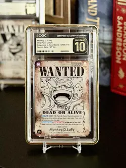 Monkey D. Luffy Wanted OP05-119 CGC 10 BLACK LABEL English One Piece TCG - Image 1