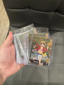 One Piece Dodgers + Grevin Museum Luffy promo Cards Both Included In Hand - Image 3