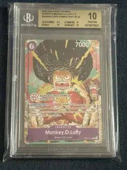 2025 One Piece #OP07-073 Bandai Fest Afro Monkey D Luffy BGS 10 PRISTINE - Image 2