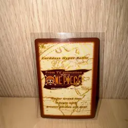 Bandai Authentic One Piece Card Luffy Otoko Tabidachi Old Back Rare Holographic - Image 2