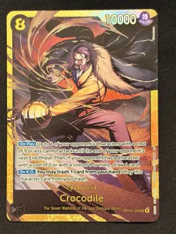 Bandai One Piece Card Game Crocodile OP14-120 SP SEC Special Foil - Image 1