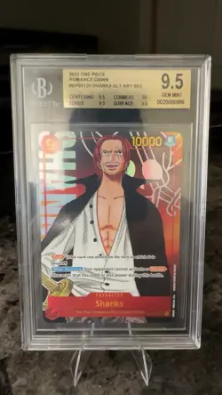 2022 One Piece OP01 EN Shanks 120 Alternate Art SEC Parallel BGS 9.5 - Image 1