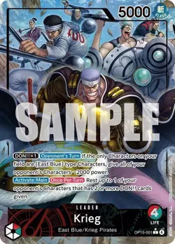 Krieg OP15-001 Leader (Alternate Art) One Piece Card L - Image 1