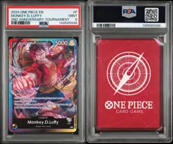 2024 ONE PIECE PROMOS P MONKEY D. LUFFY 2ND ANNIVERSARY TOURNAMENT PSA 9 - Image 3