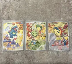 First partner series 2 Johto region featuring: Totodile Chikorita and Cyndaquil - Image 1