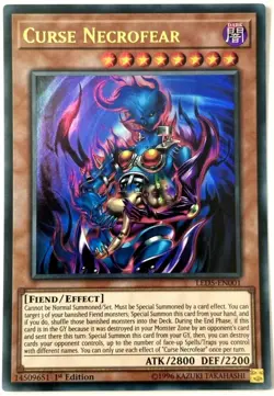 Curse Necrofear - Ultra Rare 1st Edition YuGiOh TCG Card LED5-EN001 - Image 1