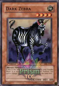 1st Ed Dark Zebra MRL-E084 Yugioh - Image 1