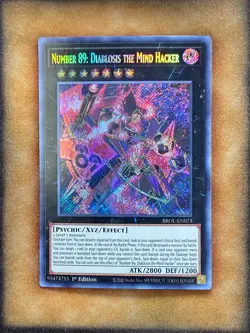 Yugioh Number 89: Diablosis the Mind Hacker BROL-EN073 Secret Rare 1st Ed NM - Image 1