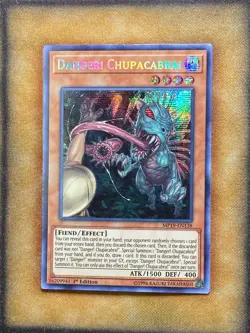 Yugioh Danger! Chupacabra! MP19-EN138 Secret Rare 1st Ed LP - Image 1