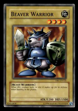 Beaver Warrior DB1-EN121 Common / Short Print Dark Beginning 1 Yu-Gi-Oh Card - Image 2