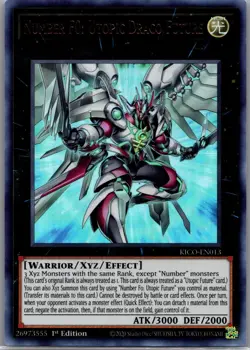 Number F0: Utopic Draco Future KICO-EN013 King's Court Yu-Gi-Oh 1st Edition LP - Image 1