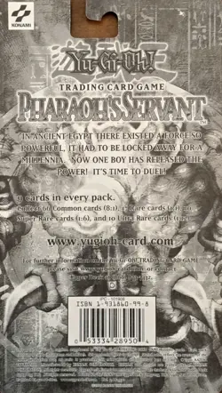 YuGiOh Pharaoh's Servant Blister Booster Pack Sealed Square Original Konami Read 53334289504 - Image 4