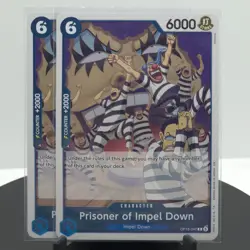 2x One Piece Card Game - Prisoner of Impel Down - OP16-042 R - English - Image 1