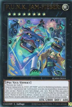 yugioh 1x P.U.N.K. JAM-FIEBER! BLMM-DE051 ULTRA 1AUFLAGE DEUTSCH - Image 1