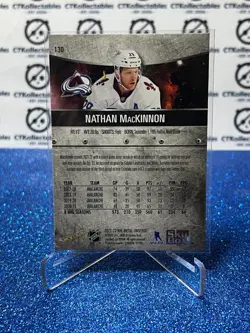 2021-22 SKYBOX METAL NATHAN MACKINNON # 130 COLORADO AVALANCHE HOCKEY CARD - Image 2