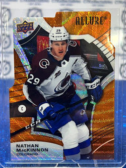 2021-22 UPPER DECK ALLURE NATHAN MACKINNON # 24 DIE CUT COLORADO AVALANCHE CARD - Image 1