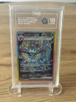 Pokemon Vaporeon EX TCG 205/187 SAR Terastal Festival Japanese Card Tag 10 - Image 1