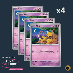 x4 Abra 054/132- Playset - Mega Evolution - Pokemon TCG - NM - Image 1