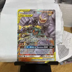 Pokemon Marshadow & Machamp GX TCG 82/214 Tag Team Unbroken Bonds - Image 1