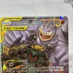 Pokemon Marshadow & Machamp GX TCG 82/214 Tag Team Unbroken Bonds - Image 3