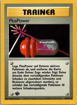 NM - PlusPower #084/102 | 1st Edition German Uncommon | Base Set - Image 1