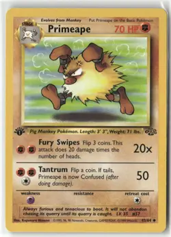 Pokemon Primeape 43/64 1st Edition Jungle Uncommon - Image 1