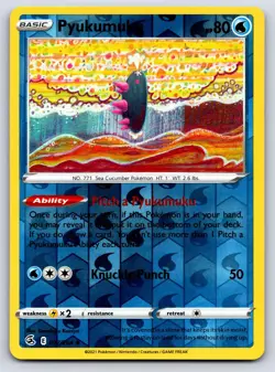 Pyukumuku 077/264 Reverse Holo - Pokemon : Fusion Strike - NM - Tomokazu Komiya - Image 1