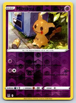 Mimikyu 080/196 Reverse Holo - Pokemon : Lost Origin - Rare - NM/M - Ligton - Image 1