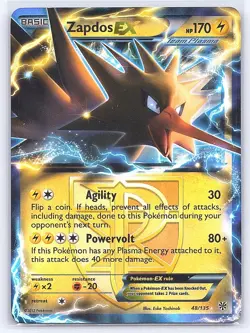 Zapdos EX 48/135 - Pokemon - Plasma Storm - NM - Eske Yoshinob - Image 1