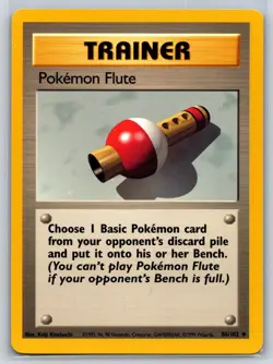 Pokemon Flute 86/102 - Pokemon - Base Set Unlimited - NM - Keiji Kinebuchi - Image 1