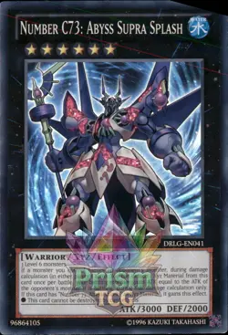 Number C73: Abyss Supra Splash super rare DRLG-EN041 Yugioh - Image 1