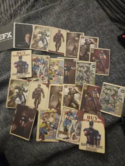 Avengers Trading Cards, Agent Coulson Vintage Captain America Set - Image 3