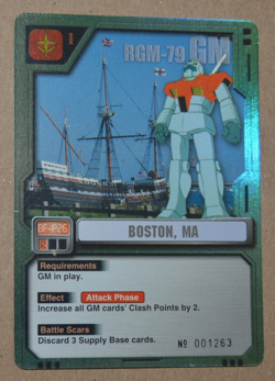 GUNDAM MS WAR TCG 2001 BANDAI FOIL PROMO BF-P26 BOSTON MA. EVENT CARD NOT SEALED - Image 1