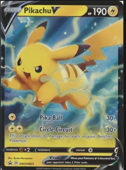Pikachu V SWSH063 - Sword & Shield Promo Card - NM - Image 1