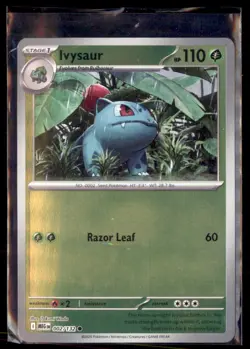Pokemon Ivysaur ME01: Mega Evolution 002/132 Reverse Holo 3 Card Lot - Image 1