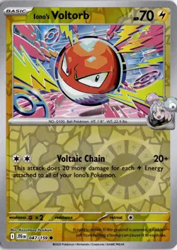 Iono's Voltorb 047/159 SV09: Journey Together Pokemon Card TCG - Image 1