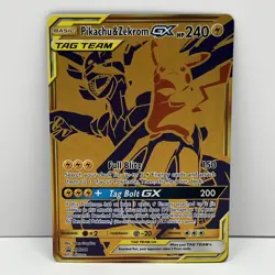 Pokemon Pikachu Zekrom Tag Team Gold GX SM248 Black Star Promo Card TCG VG - Image 1