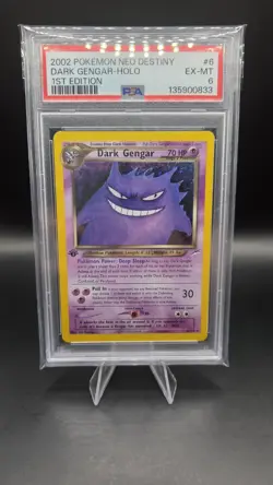 Dark Gengar 6/105 [1st Edition] — PSA 6 — Neo Destiny — Vintage Pokemon Card - Image 1