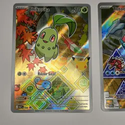 Pokemon TCG First Partners Illustrators Holo 3-Card Lot: Chikorita Totodile Cyn - Image 2