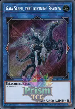 Gaia Saber, the Lightning Shadow secret rare COTD-EN051 Yugioh - Image 1