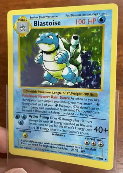 SHADOWLESS Blastoise Holo 2/102 - Base Set (1999) Rare - WOTC Pokemon Card - Image 2