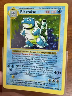 SHADOWLESS Blastoise Holo 2/102 - Base Set (1999) Rare - WOTC Pokemon Card - Image 4