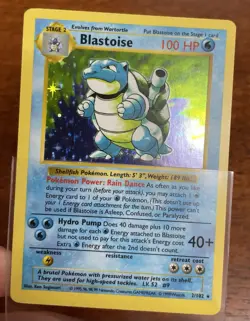SHADOWLESS Blastoise Holo 2/102 - Base Set (1999) Rare - WOTC Pokemon Card - Image 5