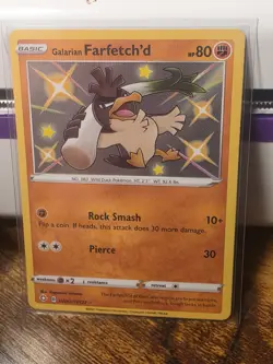 Galarian Farfetch'd SV063/SV122 - Shining Fates Shiny Holo Rare Pokemon Card NM - Image 1
