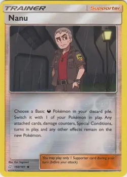 Nanu 150/181 Reverse Holo Team Up Pokemon Card NM - Image 1