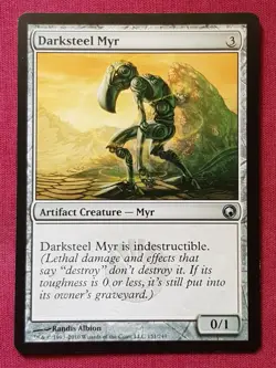 Magic The Gathering SCARS OF MIRRODIN DARKSTEEL MYR artifact card MTG - Image 1
