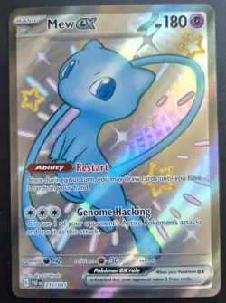 Pokemon Card - Mew EX - Shiny Full Art - Paldean Fates - 216/091 - NM - Image 1