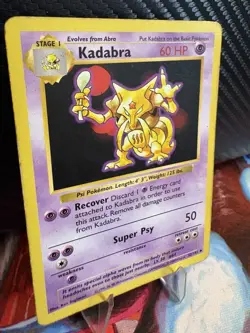 Kadabra 32/102 Base Set Shadowless Pokemon Card WOTC 1999 MP Vintage - Image 3
