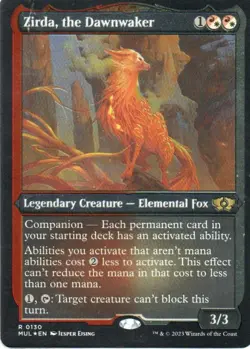 MTG: MOM: Multiverse Legends: Foil Etched Zirda, the Dawnwaker: LP Condition - Image 1